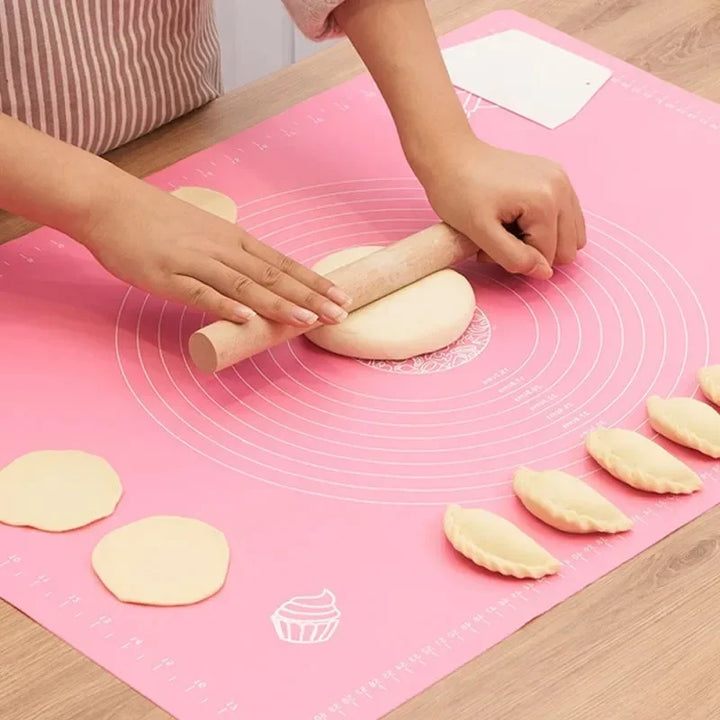 Silicone Baking Mat for Pizza Dough, Pastry Kneading & Baking Tools