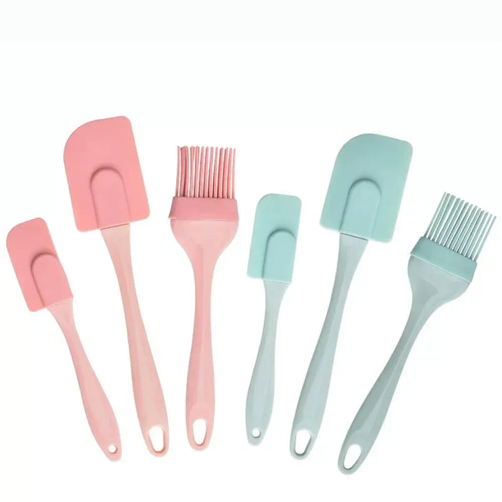 3PCS Silicone Spatula Set for Baking, Mixing, Butter & Oil Brush