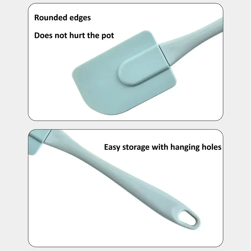 3PCS Silicone Spatula Set for Baking, Mixing, Butter & Oil Brush