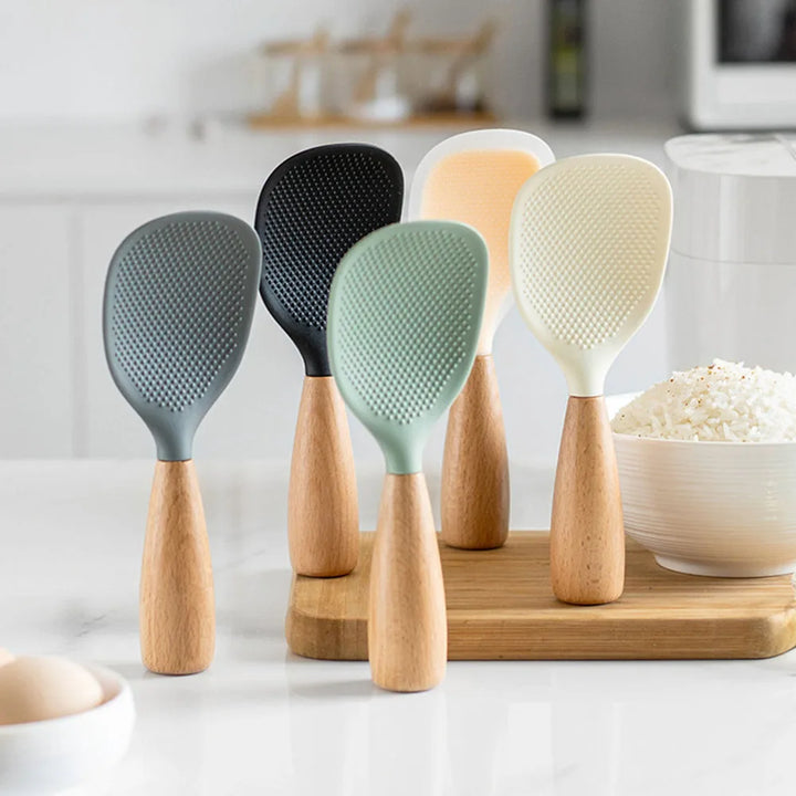 1PC Silicone Non-Stick Cooking Spoon – Heat-Resistant & Anti-Scalding