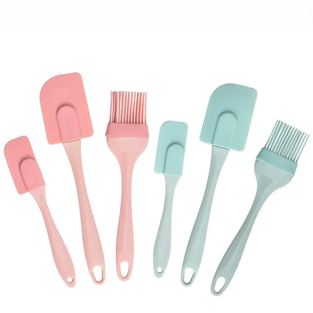 3PCS Silicone Spatula Set for Baking, Mixing, Butter & Oil Brush