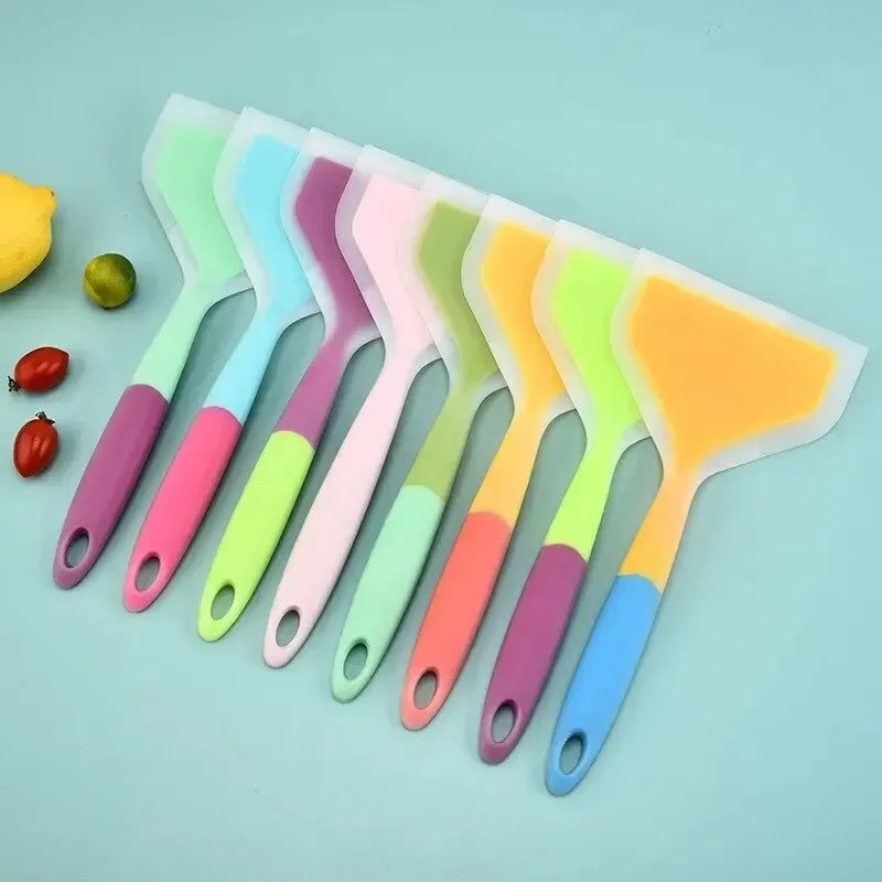 1 Piece Silicone Kitchen Utensil Spatula, Meat, Egg, Pizza Scraper, Random