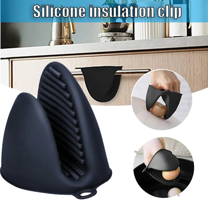 2Pcs Silicone Heat-Resistant Oven Mitts – Anti-Scalding Non-Slip Gloves