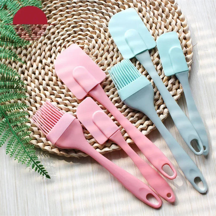 3PCS Silicone Spatula Set for Baking, Mixing, Butter & Oil Brush