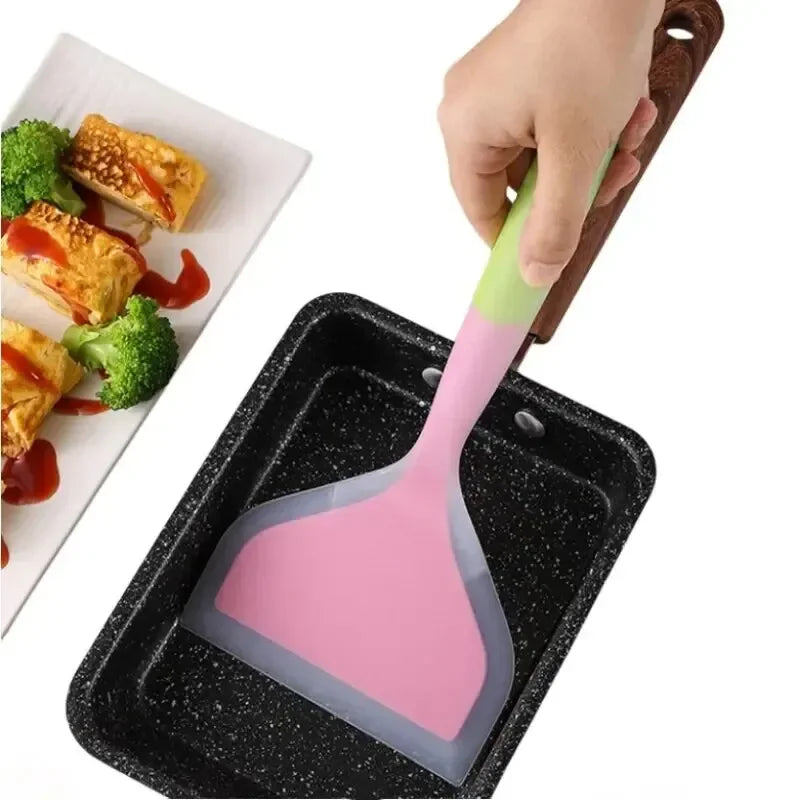 1 Piece Silicone Kitchen Utensil Spatula, Meat, Egg, Pizza Scraper, Random