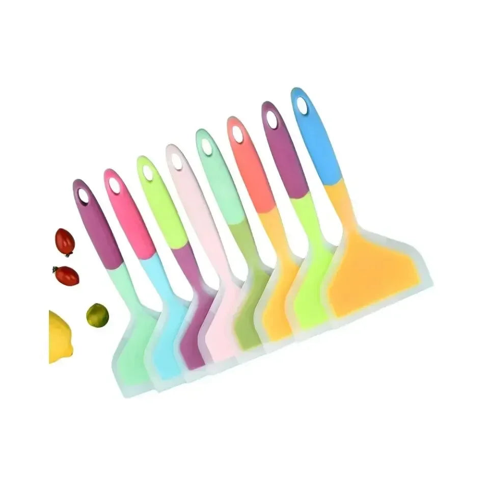 1 Piece Silicone Kitchen Utensil Spatula, Meat, Egg, Pizza Scraper, Random
