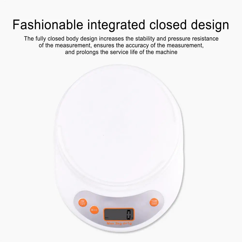Digital Kitchen Food Scale with Removable Bowl for Baking & Cooking