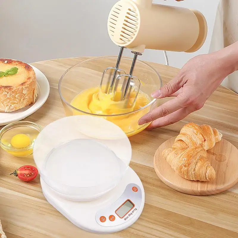 Digital Kitchen Food Scale with Removable Bowl for Baking & Cooking