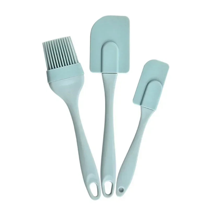 3PCS Silicone Spatula Set for Baking, Mixing, Butter & Oil Brush