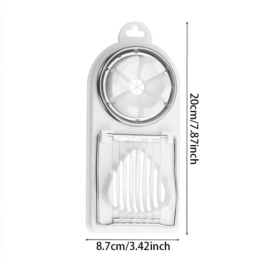 2-in-1 Egg Cutter with PP Base & Stainless Steel Wire – High-Quality Kitchen Tool