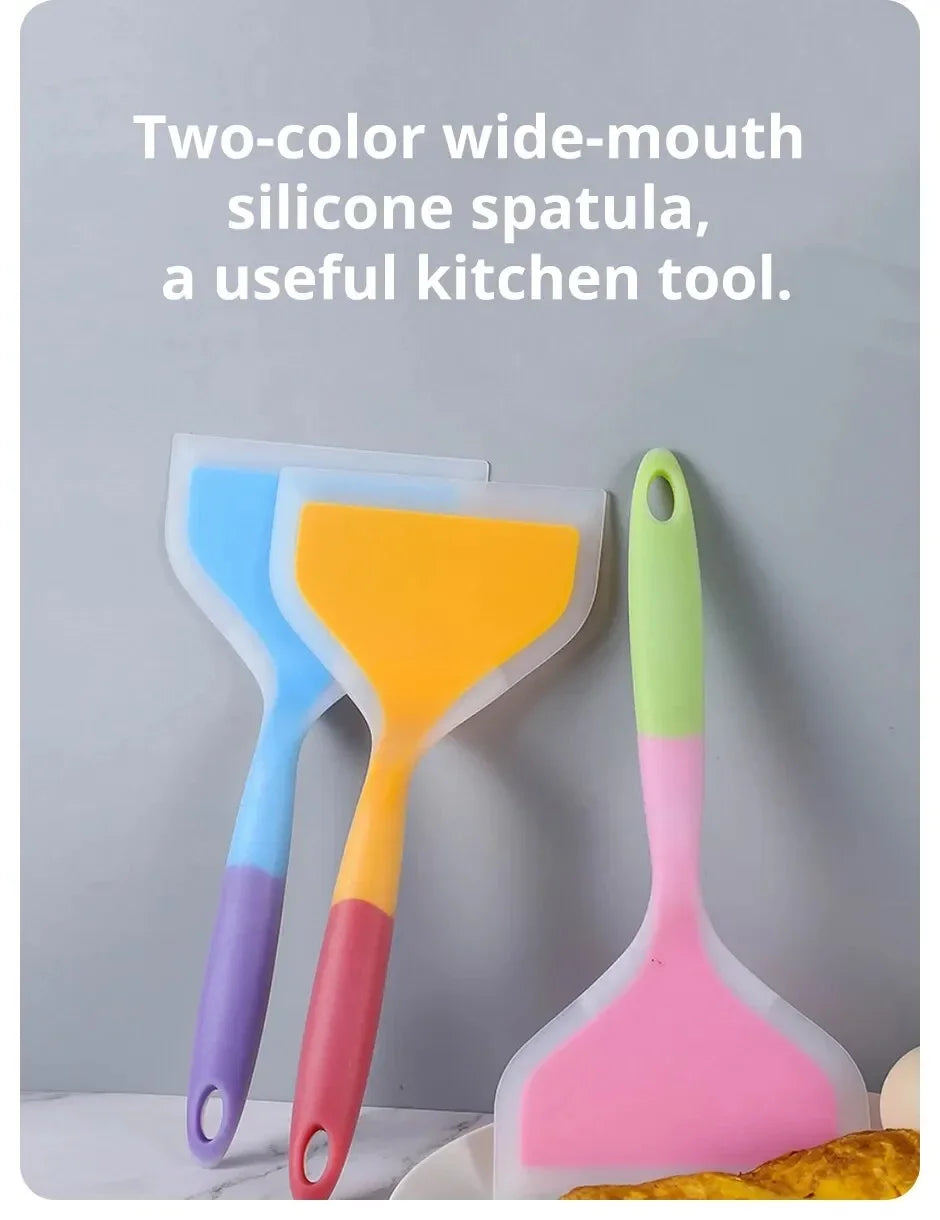 1 Piece Silicone Kitchen Utensil Spatula, Meat, Egg, Pizza Scraper, Random